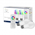 MUELLER-LICHT tint LED Birnenform, 9,5W, E27, 2x white+color + FB 3er Set