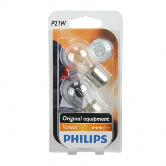 Philips Vision Kugellampe P21W 12Volt / 21Watt 2er Pack - Autobeleuch.