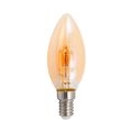 LED Filament Kerzenlampe McShine "Retro", E14, 1W, 90lm, warmweiß, goldenes Glas