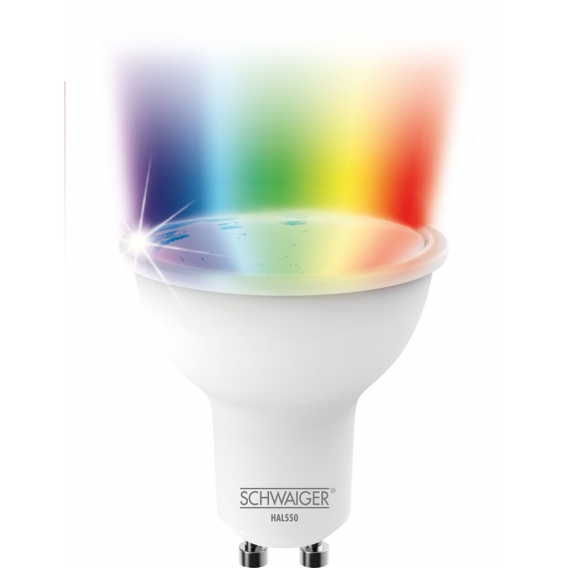 SCHWAIGER HAL550 - LED Leuchtmittel (GU10) RGBW Multicolor Light, Smart Home - Home4You