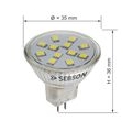 LED Lampe MR11 warmweiß 1,6W 150lm 12V G4 GU4 Leuchtmittel Spot Strahler SEBSON