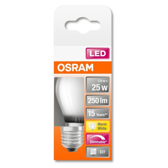 OSRAM LED SUPERSTAR CLASSIC P 25 BOX DIM Warmweiß Filament Matt E27 Tropfen