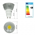 ECD Germany 1er Pack GU10 LED Spot 6W - AC 220-240V - 386 Lumen - 60° Abstrahlwinkel - Neutralweiß 4000K - ersetzt 30W Halogen -