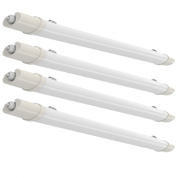 4x LED Wannenleuchten, 4000 Lumen, Neutralweiß, L 150 cm, VT-1549