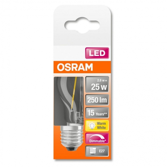 OSRAM LED SUPERSTAR CLASSIC P 25 BOX DIM Warmweiß Filament Klar E27 Tropfen