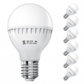 ECD Germany 6er Pack E27 LED Lampe Birne 7W - AC 220-240V - 458 Lumen - 270° Abstrahlwinkel - Kaltweiß 6000K - ersetzt 55W Glühl