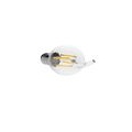 ECD Germany 6er Pack E14 LED Windstoß Kerze Filament 4W - AC 220-240V - 414 Lumen - 120° Abstrahlwinkel - Warmweiß 2800K - erset