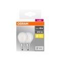 OSRAM LED BASE CLASSIC P 40 FS Warmweiß Filament Matt E14 Tropfen Doppelpack