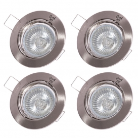 More about 4er Set LED Einbaustrahler in silber für den Wohnraum