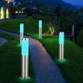 4er Set RGB LED Stehlampen aus Edelstahl für Ihren Garten