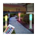 4er Set RGB LED Stehlampen aus Edelstahl für Ihren Garten