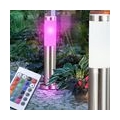 4er Set RGB LED Stehlampen aus Edelstahl für Ihren Garten