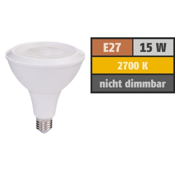 Müller-Licht LED-Reflektor PAR38 15W, 220V - 240V, E27, 1.000lm, 38°,  2.700K, warmweiß, outdoor