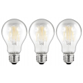 3er-Pack LED Filament Set McShine, 3x Glühlampe, E27, 6W, 630lm, warmweiß, klar