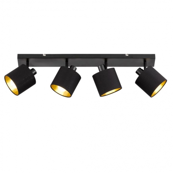 RGB LED Deckenstrahler, schwarz-gold, Spot, L 70 cm, TOMMY