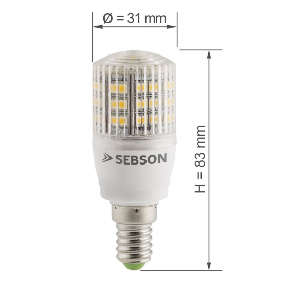 10x LED Lampe E14 warm weiß 3W / 25W 230V Leuchtmittel 240lm 2900K 280° SEBSON