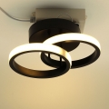 2pcs Doppelrunde LED Ceiling Light Lighting Night Lamp Dimmable Pendant Hallway Living Room