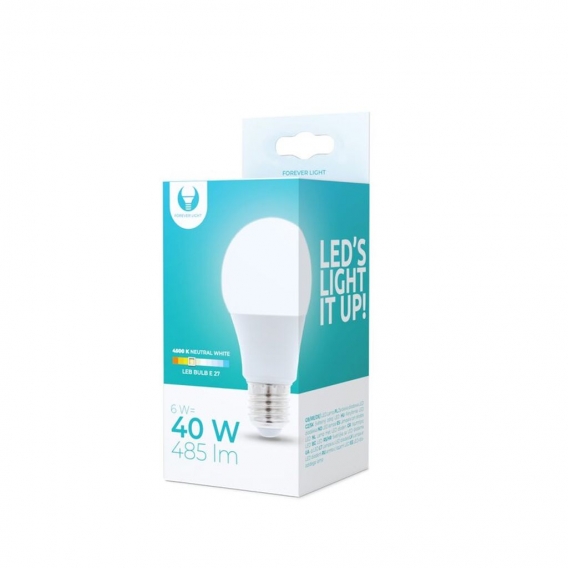 [ 3 Stück ] Forever Light E27 6W A60 4500K Neutralweiß 480 Lumen LED Leuchmittel Glühbirne Kugel Lampe