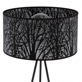 More about LED Standlampe, Textil, Baum Motiv, schwarz, H 149 cm, BARZI