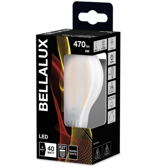 Bellalux LED Classic A40 Filament Lampe E27 Leuchtmittel 4W＝40W Warmweiß matt