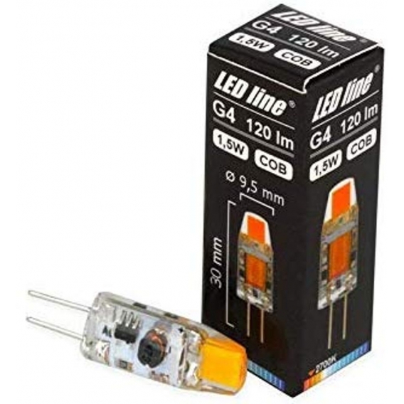 G4 COB | LED Leuchtmittel | 1,5 Watt | 12V | 120 Lumen | Stiftsockel | Stecklampe | Lampe | Birne | warmweiß | 1x Stück