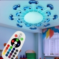 RGB LED Deckenlampe mit blauen Autos für Kinder DALIA