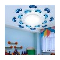 RGB LED Deckenlampe mit blauen Autos für Kinder DALIA