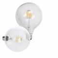 ECD Germany 6er Pack LED Filament Birne Globe E27 6W - Warmweiß 2800K - 125 mm - 624 Lumen - AC 220-240V - erstezt 40W Glühlampe