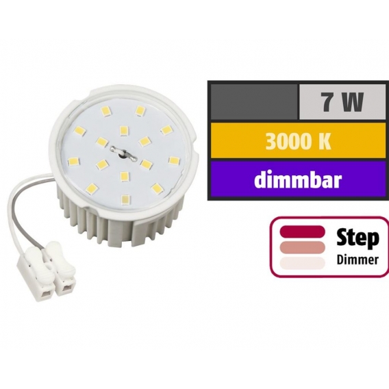 LED-Modul McShine, 7W, 650 Lumen, 230V, 50x33mm, warmweiß, 3000K, step-dimmbar