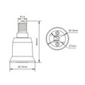 E14 zu E27 Glühbirnenhalterung Glühbirnenbasiswandler Glühbirnenfußadapter