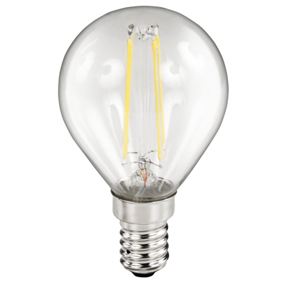 LED Filament Tropfenlampe McShine "Filed", E14, 2W, 200 lm, warmweiß, klar