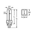 LEDvance Osram DULUX D/E 18W/827 Kompaktlampe G24q-2 18W INTERNA