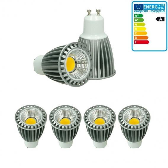 ECD Germany 4er Pack GU10 LED Spot 9W - AC 220-240V - 552 Lumen - 60° Abstrahlwinkel - Kaltweiß 6000K - ersetzt 60W Halogen - di