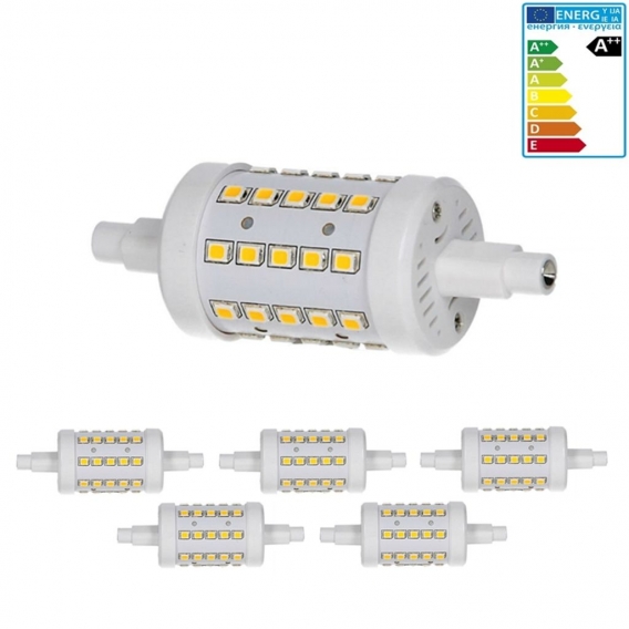 ECD Germany 5er Pack R7S LED Leuchtmittel 7W - AC 220-240V - 480 Lumen - 360° Abstrahlwinkel - Neutralweiß 4000K - ersetzt 45W H