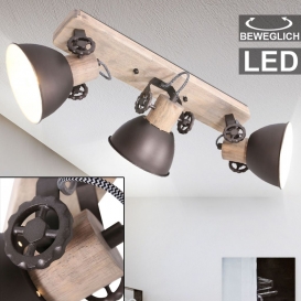 More about LED Retro Deckenstrahler, Holz, Spots verstellbar, GEARWOOD