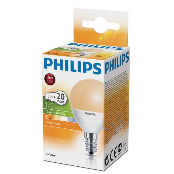 Philips Glühbirne Softone 5 W E14 B-Saving Lamp 8727900905267