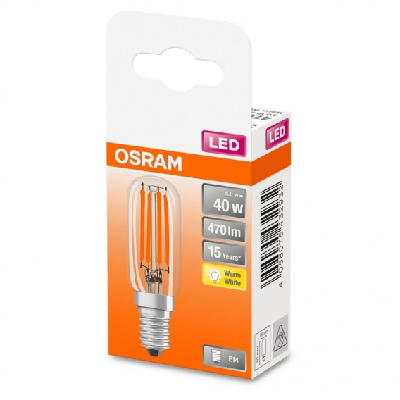 OSRAM LED STAR T26 40 BOX Warmweiß Filament Klar E14 Kühlschranklampe