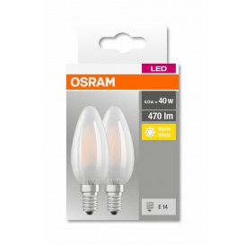 More about OSRAM LED BASE CLASSIC B 40 FS Warmweiß Filament Matt E14 Kerze Doppelpack