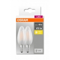 OSRAM LED BASE CLASSIC B 40 FS Warmweiß Filament Matt E14 Kerze Doppelpack