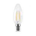 5x E14 Filament C35 | LED | Leuchtmittel | Lampe | Birne | Leuchte | Beleuchtung | Form: Kerze | 4W | 400 Lumen | Dimmbar | warm