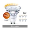 Philips 8718696721674 Reflektor mit Stecksockel dimmbar 5 W (50 W), GU10, WarmGlow, Spot