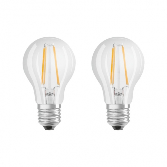 OSRAM LED STAR CLASSIC A 60 BOX Warmweiß Filament Klar E27 Glühlampe Doppelpack