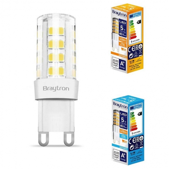 3x LED Leuchtmittel | Stecklampe | Stiftsockel | Birne | Lampe | Leuchte | Licht | G9 | 5 Watt | 230V | 420 Lumen | warmweiß