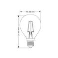 10x Sparangebot E14 4 Watt LED Leuchtmittel Filament Kugel 400 Lumen Warmweiß