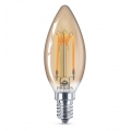 Philips LED Kerze Classic B35 E14 nicht dimmbar gold 14W