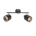 RGB LED Samt Deckenlampe, Nachbildungstanzungen, schwarz gold, TROY