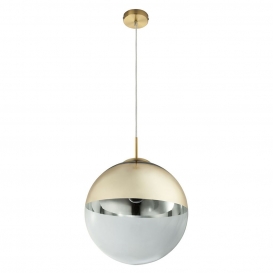 More about LED Pendellampe, Glaskugel, gold transparent, 33 cm, VARUS