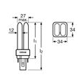 OSRAM Kompaktleuchtstofflampe DULUX D 18 Watt G24d 2