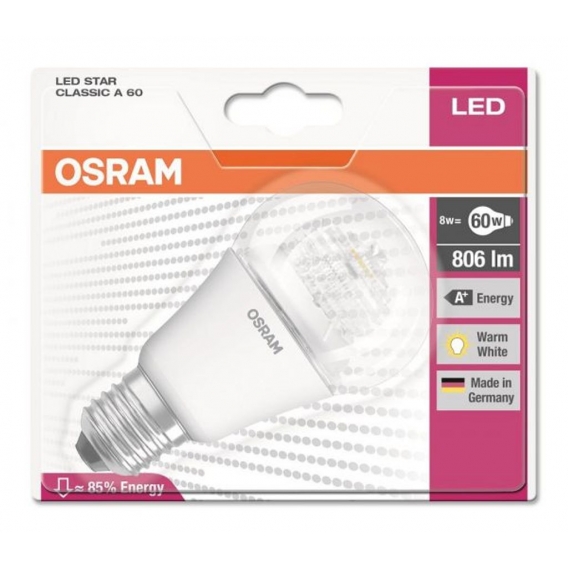 Osram 4052899149267 AMP LED Classic E27 10W LED-Lampe, E27, 8 Watt, Warmweiß, Energieeffizienzklasse A+