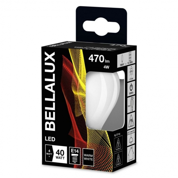 Bellalux LED Classic P40 Filament Lampe E14 Leuchtmittel 4W＝40W Warmweiß matt